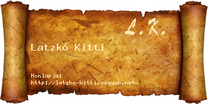 Latzkó Kitti névjegykártya